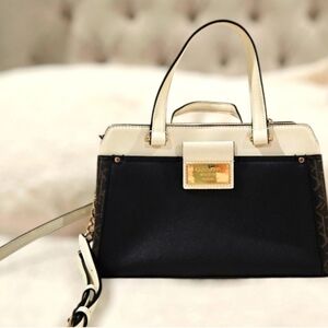 Calvin Klein Chic Brown and Cream Satchel